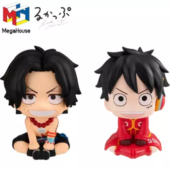 Предпродажа, цельный оригинальный Megahouse Look Up Monkey D. Luffy Portgas.d.ace Q Style, аниме-фигурки для девочек, Коллекционная модель игрушки