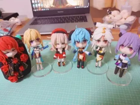 Предпродажа, новинка 2021 г., кукла Genshin Impact KEQING NINGGUANG ручной работы Q версия, периферийные устройства, настольные украшения, подарки для друзей