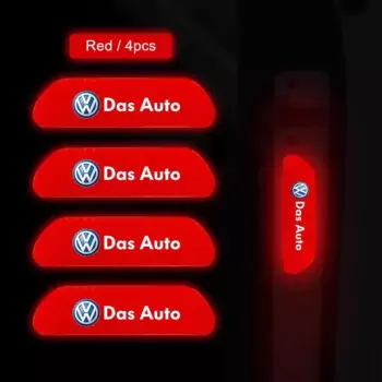 Предупреждение о безопасности двери автомобиля, светоотражающий знак, 3D наклейка, автостайлинг для VW Volkswagen Golf Polo Passat Touran, аксессуары