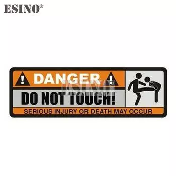 Предупреждение о стайлинге автомобиля, не прикасайсяться, мультяшная клейкая ПВХ наклейка, водонепроницаемая наклейка на кузов автомобиля, стекло, узор, винил