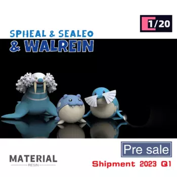 [Предварительная продажа] мировая фигурка масштаба 1/20 [SXG STUDIO] - Spheal & Sealeo & wallane