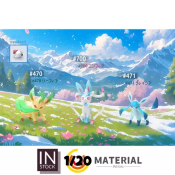 [Предзаказ] 1/20 фигурка из смолы [JB] - Leafeon & Icy & Sylveon