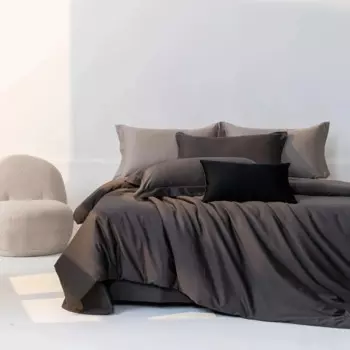 IvaRose HOME TEXTILE Постельное белье из египетского хлопка 1400TC черный комплект 4 шт.