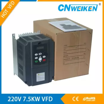 Преобразователь частоты 0.75KW-7.5KW VFD, 220v, однофазный вход на 220v/380V, трехфазный выход VFD, преобразователь частоты привода