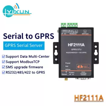 Преобразователь RS485 RS422 в GPRS, последовательный сервер HF2111A
