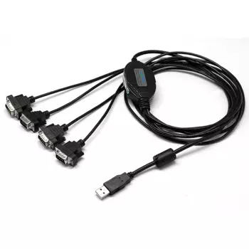 Преобразователь UOTEK USB в RS232 промышленного класса, USB 2,0 в телефон, 4 порта, кабель DB9 Com, разъем для расширения, адаптер