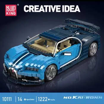 Пресс-форма King 10111 технический автомобиль строительный блок MOC Синий Спорт гоночный автомобиль Модель Сборка автомобиль кирпич игрушки Дети Рождественский подарок