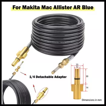 Мойка высокого давления, канализационный слив, шланг для очистки воды, очиститель труб, канализационный трубопровод, пружинная головка для Makita Mac Allister AR Blue