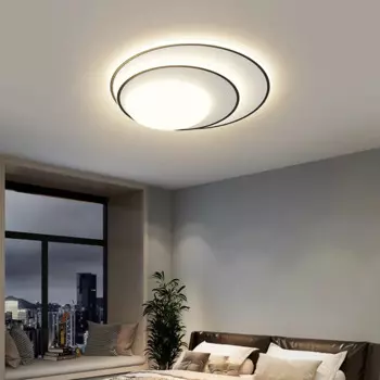 Приблизительная потолочная лампа для спальни, гостиной, кабинета, Круглый Простой дизайн, Скандинавская Потолочная люстра с дистанционным освещением