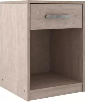 Прикроватная тумбочка Flannia Scandanavian с 1 ящиком, винтажная серая