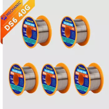 Припойная проволока MECHANIC DS6 40 г 0,3 0,4 0,5 0,6 0,8 мм для электронного паяльника, сварочный припой, припой с канифолью высокой чистоты без очистки