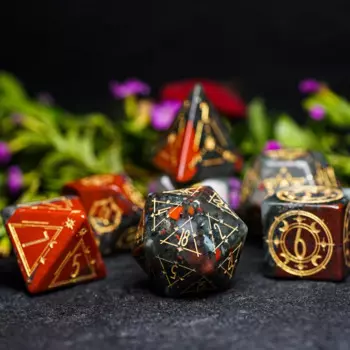 Природный гелиотроп COC игральные кости DND для магии, игра для ролевых игр, игровые кости Cthulhu Подземелья и Драконы Baldur's Gate