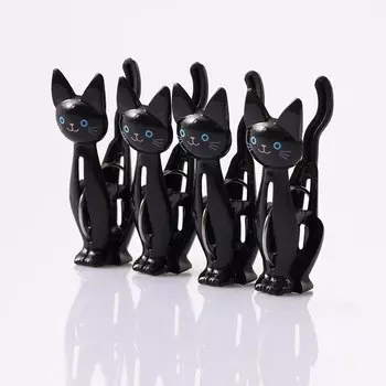 Прищепки XZJJA 4 шт., кошки, пластик