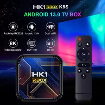 Приставка Смарт-ТВ HK1RBOX K8S, 4 + 32 ГБ, Android 13 RK3528 8K HDR10 WIFI6, ТВ-приставка Android 2023, медиаплеер, ТВ-приставка