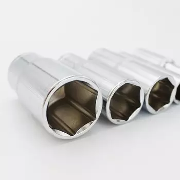 Привод 1/2 дюйма, 6-точечная глубина, длинная неглубокая зеркальная полированная розетка от 8 мм до 32 мм