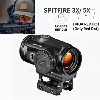 Призматический оптический прицел paperfire Gen II 3X, HD объектив, элементы ночного видения, тактическая охотничья винтовка, прицел подходит для рельсов 20 мм