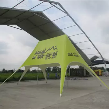 Прочная алюминиевая палатка для кемпинга с одним верхом в форме звезды