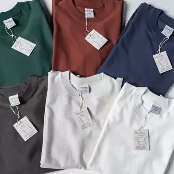 Прочная однотонная футболка Bronson 300 г в американском повседневном стиле, мужская футболка из плотного хлопка