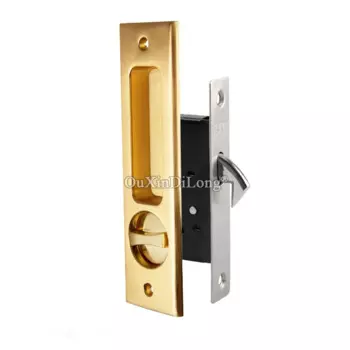 Прочный 1 шт. встраиваемый скрытый односторонний замок для раздвижной двери Европейский врезной Карманный дверной замок без ключа