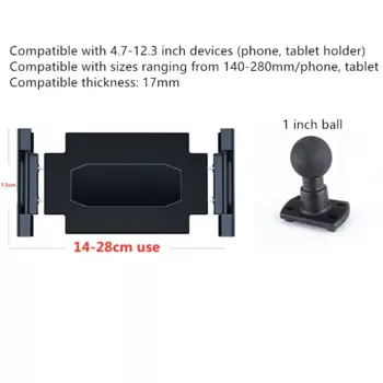 Прочный двойной пружинный автомобильный держатель для мотоцикла, 25 мм/1 дюйм