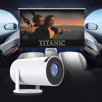 Проектор 1080P Full HD с Bluetooth, портативный мини-проектор для кино, совместимый с ноутбуком, смартфоном