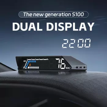 Проектор лобового стекла автомобиля OBD2 S100 HUD, спидометр расхода топлива, электронные аксессуары для WRANGLER JL