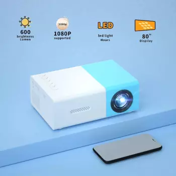 Проектор YG300, портативный проектор, мини-проектор HD, USB, аудио, портативный домашний медиа, видеоплеер для домашнего кинотеатра, поддержка 1080P
