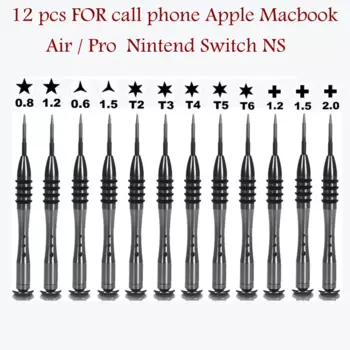 14 шт. профессиональная отвертка Y0.6 Y1.5 Y2.0 Pentalobe 0.8 T2 T3 T4 T5 T6 отвертки P5 для DS NS Apple iPhone Macbook Air