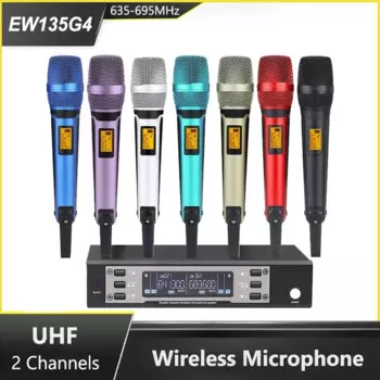 Профессиональная Беспроводная микрофонная система EW135G4, двухканальный ручной динамический микрофон UHF для речи, выступления, караоке