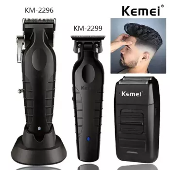 Профессиональная машинка для стрижки волос от Kemei, Мужская машинка для стрижки волос