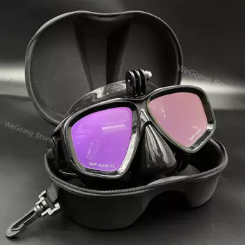 Профессиональная Новая маска для подводного плавания Gopro с поддержкой камеры, силиконовая маска для плавания с зеркальным покрытием, упакованная в коробку на молнии EVA