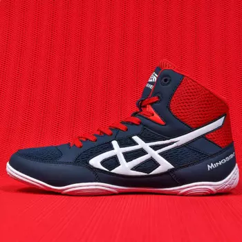 Профессиональная Обувь для борьбы, молодежная сетчатая дышащая и нескользящая обувь для бокса и борьбы, спортивная обувь для фитнеса и тренировок