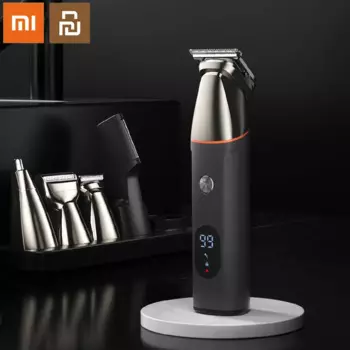 Профессиональная Водонепроницаемая машинка для стрижки волос Xiaomi Youpin, Мужская аккумуляторная беспроводная электрическая бритва 5 в 1, машинка для стрижки бороды, триммер для волос
