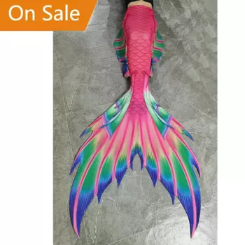Профессиональные красочные оптовые купальники на заказ, блестящие кожи, хвосты русалки, костюм рыбы с моноластами, флиппер