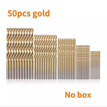 Профессиональные сверла с титановым покрытием, набор сверл из быстрорежущей стали HSS, электроинструменты 1/1,5/2/2,5/3 мм