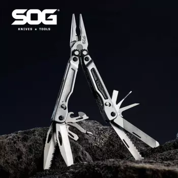Профессиональные тактические складные плоскогубцы SOG 18 в 1, портативный Мультитул для повседневного использования с 2 ножами, для походов на открытом воздухе