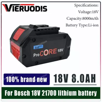 Профессиональный беспроводной инструмент для Bosch 18 в 21700 Ач BAT609 GBA18V80 BAT618 аккумулятор ProCORE запасная батарея