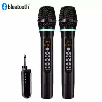 Профессиональный беспроводной микрофон UHF, ручной Bluetooth микрофон для караоке, студийная запись, домашнее искусственное пение для автомобиля, динамик, церковное шоу