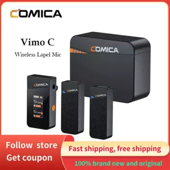 Профессиональный Двухканальный беспроводной мини-микрофон Comica Vimo C 2,4 ГГц легкий для DSLR-камеры iPhone смартфона ноутбука