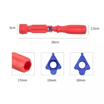Профессиональный ключ для ремонта сиденья унитаза 17/13/10 мм, универсальный ключ для установки сиденья унитаза, легко ослабляется