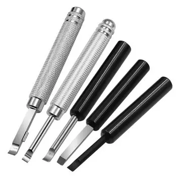 Профессиональный комплект открывания задней крышки часов — инструмент для замены батареи из нержавеющей стали с 5-мя ножами и нескользящей ручкой для точности