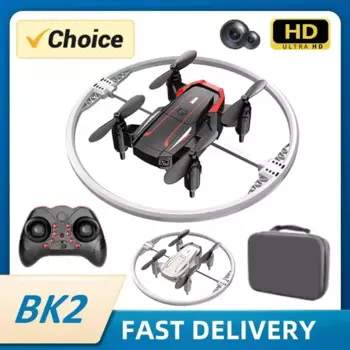 Профессиональный Квадрокоптер BK2 с двойной HD камерой для аэрофотосъемки FPV вертолеты дроны обход препятствий складной Радиоуправляемый квадрокоптер игрушки