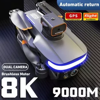 Профессиональный Квадрокоптер P14 Max с GPS и HD-Камерой 8K, интеллектуальное обход препятствий, бесщеточный складной Квадрокоптер с дистанционным управлением 9000 м
