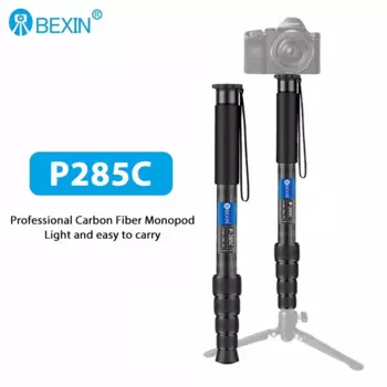 Профессиональный монопод BEXIN P285C из углеродного волокна, портативный дорожный монопод для селфи, кронштейн для цифровой зеркальной камеры, штатив для видеосъемки
