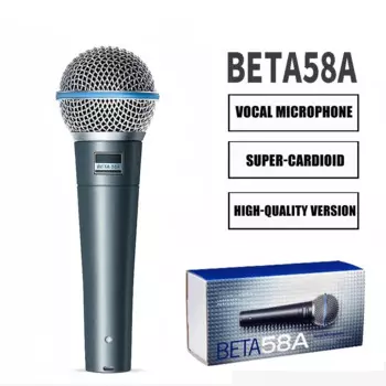 Профессиональный Проводной ручной микрофон beta58a, Вокальный динамический проводной инструмент, микрофон для профессионального аудио, сцены, караоке