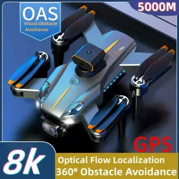 Профессиональный складной Квадрокоптер P11S Drone 8K Camera 360 препятствия