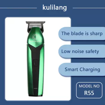 Профессиональный триммер для волос KULILANG, мужской электрический триммер для бороды, аккумуляторная машинка для стрижки волос