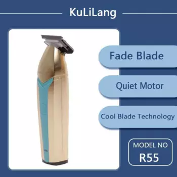 Профессиональный триммер для волос KULILANG, мужской электрический триммер для бороды, аккумуляторная машинка для стрижки волос