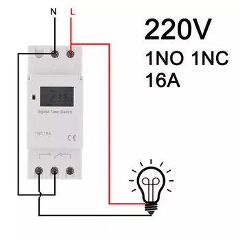 Программируемый таймер DMWD THC15A для DIN рейки