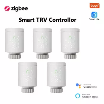 Программируемый термостат Tuya Zigbee, привод клапана радиатора, работает с Alexa Google Home Gateway